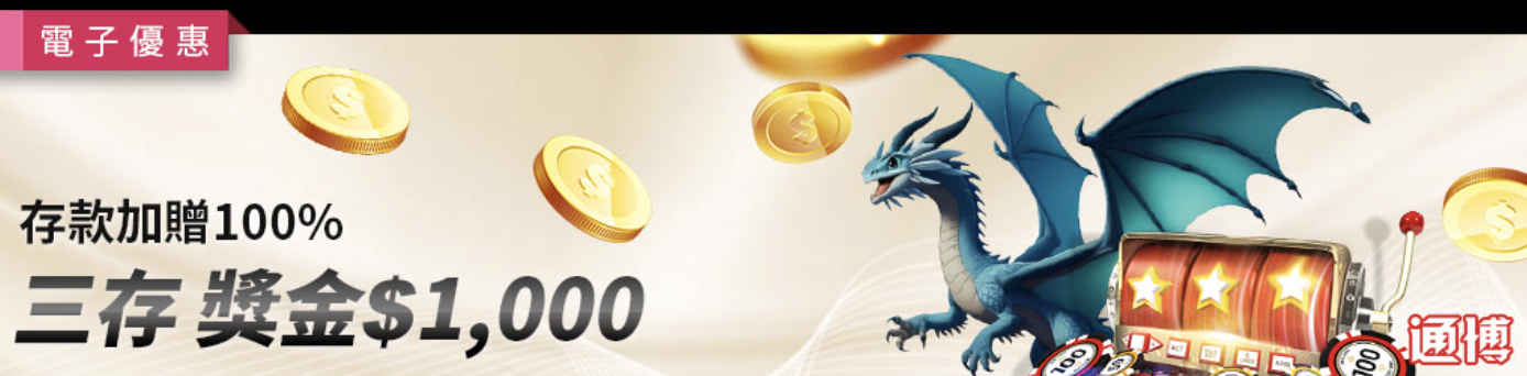 電子限定三存100%